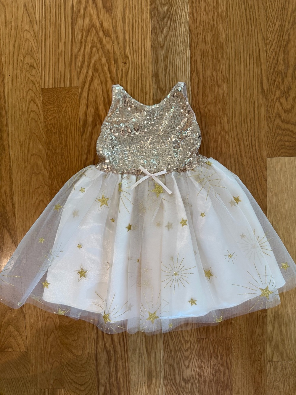 Girls Sparkle Sequin Top Star Tulle Dress